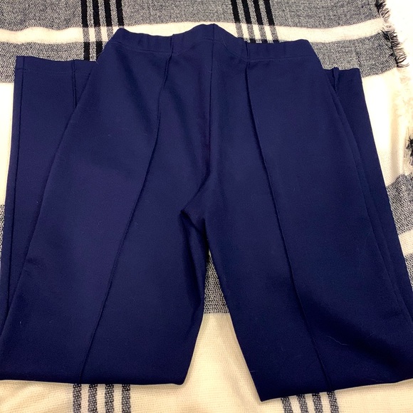 LILLY PULITZER Travel Pant Stretch Ponte Pintuck Leggings Midnight Navy Size M - Picture 5 of 8